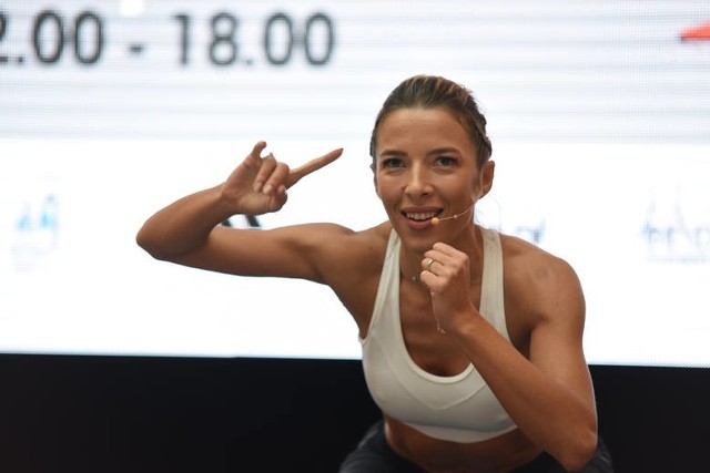 Ewa Chodakowska w Poznaniu: Trening fighterek na MTP