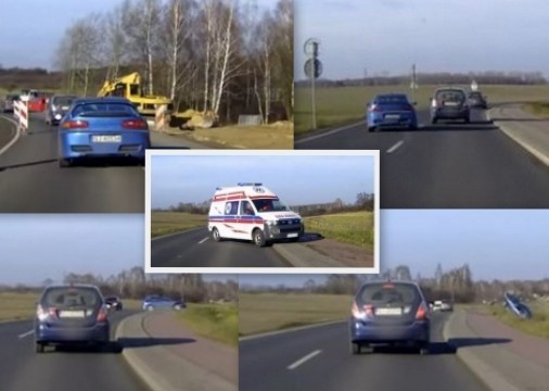 Wypadek w Jaworznie: Karetka przyjechała do rannego kierowcy...