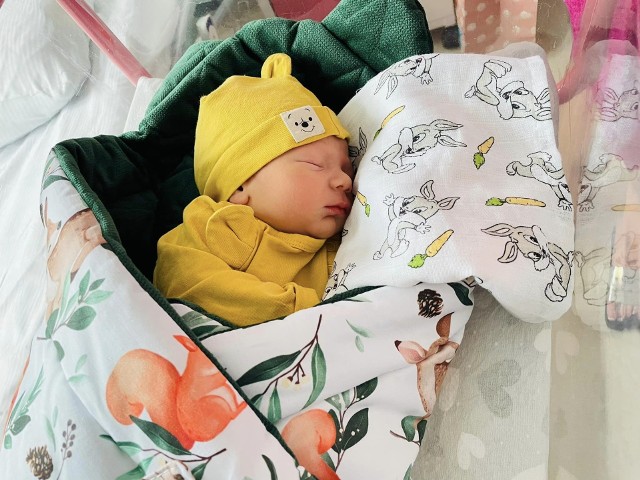 Maksymilian. Pierwsze dziecko w 2023 roku, które urodziło się w szpitalu w Starachowicach.