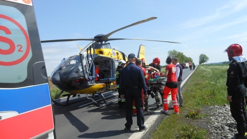 Dolny Śląsk: Wypadek prywatnego helikoptera. Dwie osoby ranne (ZDJĘCIA)