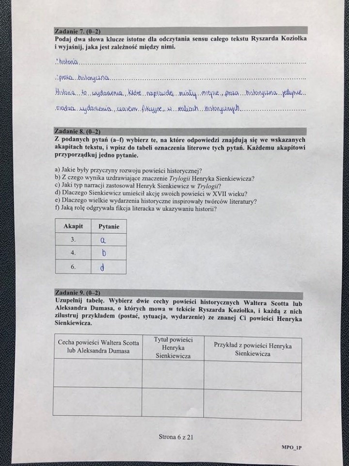 Matura 2019: POLSKI CKE podstawa ODPOWIEDZI z polskiego. "Dziady" na maturze z j. polskiego ARKUSZ, 6 05 