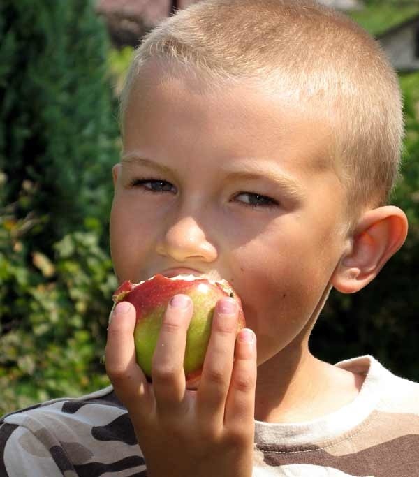 - Lubię jabłka, więc chętnie zjem je sobie na przerwie - mówi Kuba Gruszecki, który idzie od września do 3 klasy.