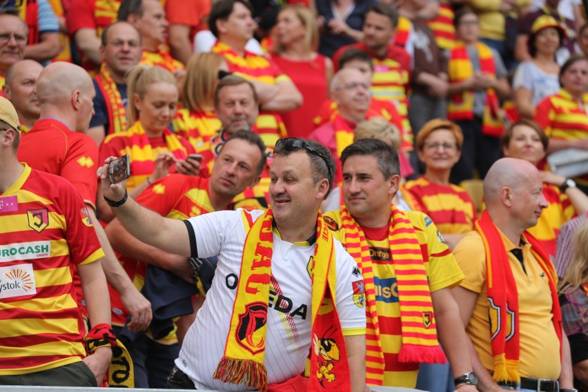 Jagiellonia Białystok - Lech Poznań 2:2. Kibice Jagiellonii...