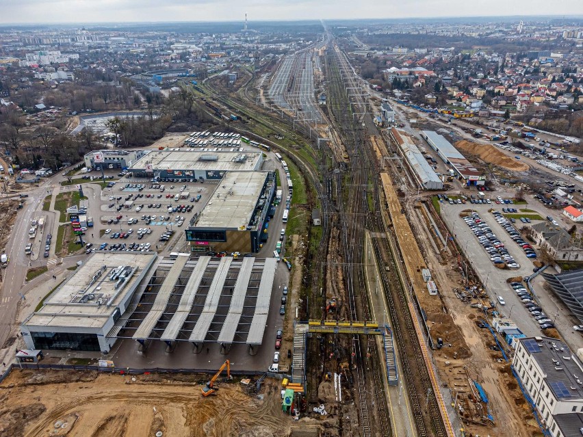 Budowa układu torowego na stacji Białystok