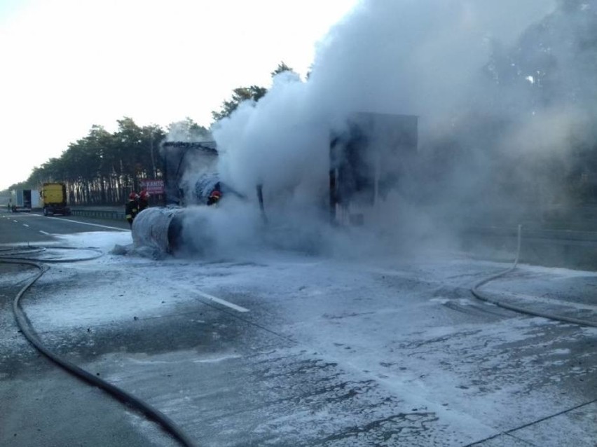 Po godz. 9.00 na autostradzie A2 doszło do pożaru...