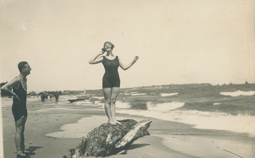 Plaża w Gdyni naprzeciwko dzisiejszego Muzeum Marynarki...