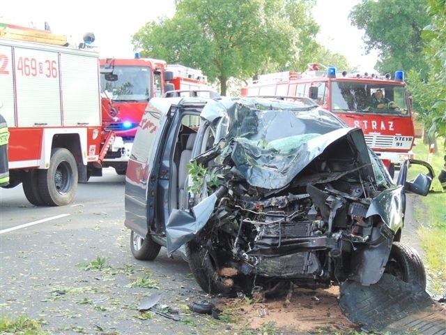 Kierowca vw caddy zginął na drodze Sidzina - Pakosławice.