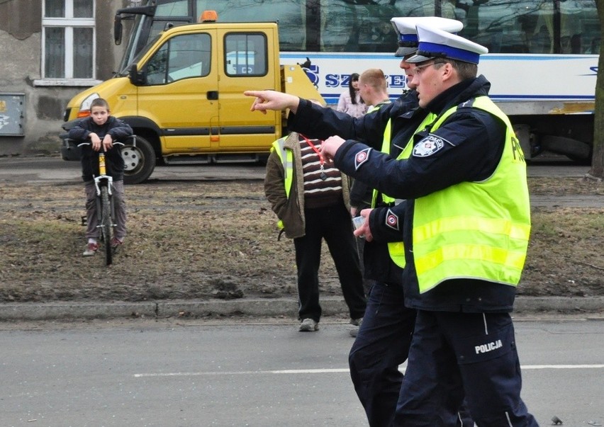 Wypadek dwóch aut na ul. Grunwaldzkiej w Bydgoszczy