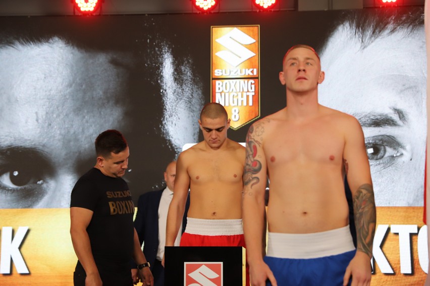 Ceremonia ważenia przed Galą boksu olimpijskiego Suzuki Boxing Night 8. Pięściarskie emocje w piątek w Targach Kielce [ZDJĘCIA]