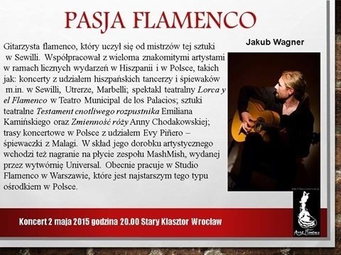"Pasja Flamenco" koncert już 2 maja w Starym Klasztorze we...