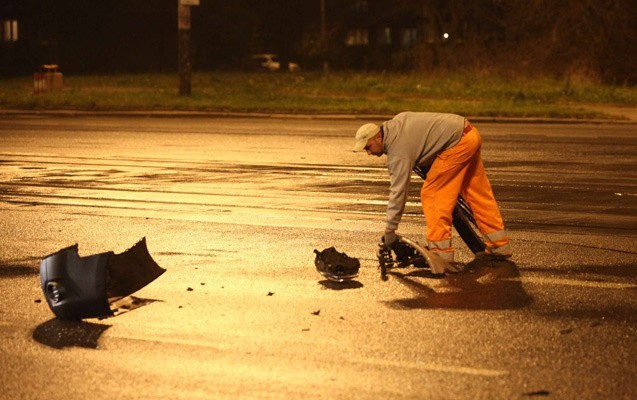 Wypadek na ul. Dąbrowskiego 