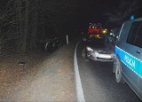 Kierowca oświadczył, że po wypadku zgubił się w lesie. Zgłosił się po 14 godzinach (ZDJĘCIA) 