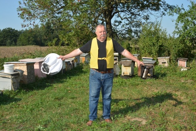 Jan Mieszczyński, pszczelarz z Gniewa, najwięcej problemów z zatruciem pszczół miał w ubiegłym sezonie