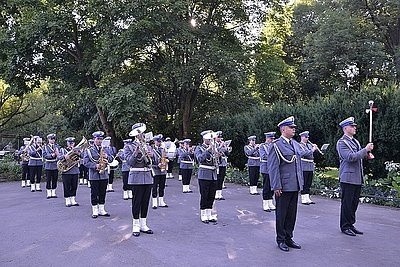 Orkiestra Komendy Wojewódzkiej Policji w Katowicach świętuje 40-lecie.