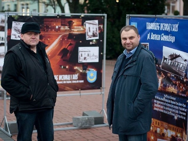 Organizatorzy i pomysłodawcy wystawy. Na zdjęciu lewej: Piotr Czepiel oraz Piotr Duma.