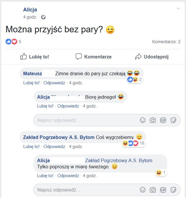 Zakład pogrzebowy z Bytomia organizuje walentynki. Zobaczcie komentarze internautów!