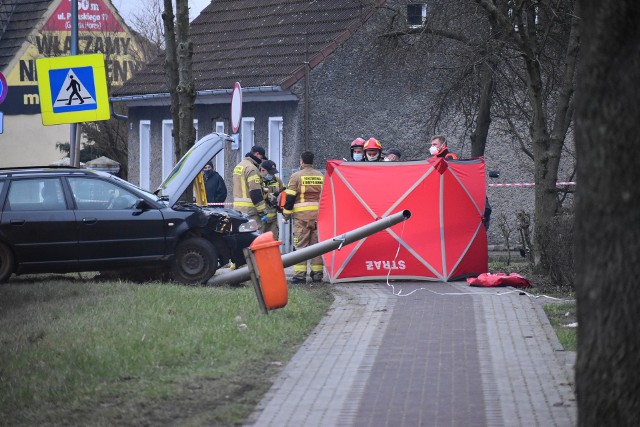 Do wypadku doszło w sobotę (9 stycznia) na ul. Poznańskiej w Krośnie Odrzańskim.