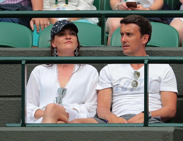 Agnieszka Radwańska i Dawid Celt podczas turnieju Wimbledonu w 2019 roku