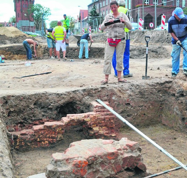 Archeologiczne prace w centrum Malborka