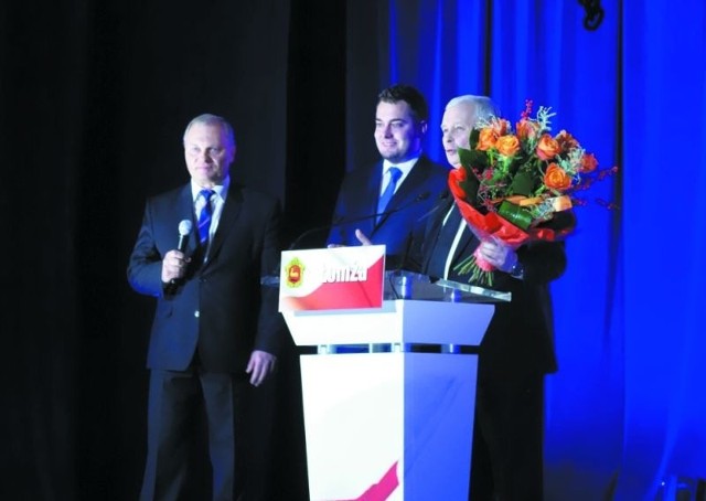 Jarosław Kaczyński wziął udział w konwencie wyborczym kandydata PiS na prezydenta Łomży Mariusza Chrzanowskiego.