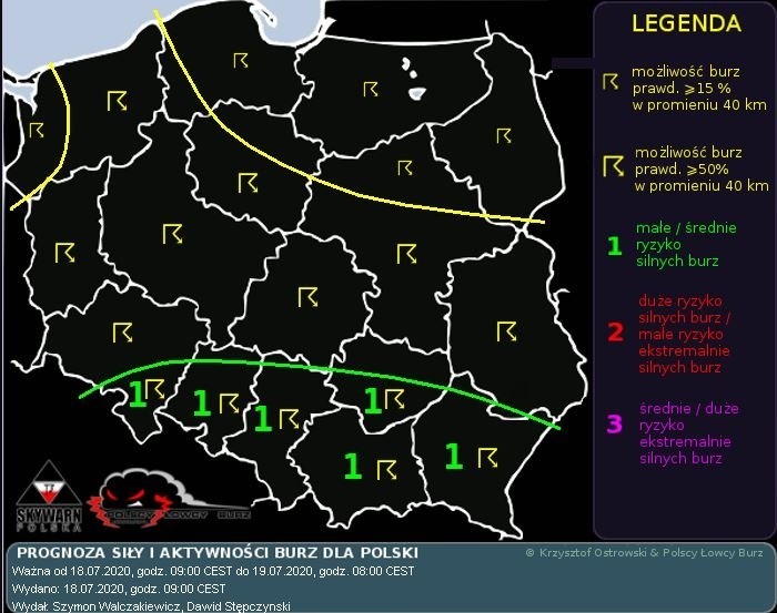 IMGW ostrzega przed groźnymi burzami z gradem. Przejdą przez...