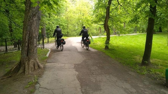 Policjanci z Samodzielnego Pododdziału Prewencji Policji KWP w Opolu wchodzący w skład drużyny rowerowej, w sezonie wiosenno-letnim, kontrolują miasto
