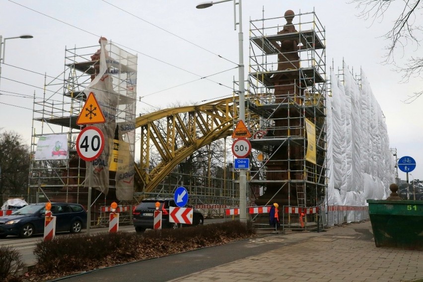 Remont mostu Zwierzynieckiego we Wrocławiu 5.03.2022