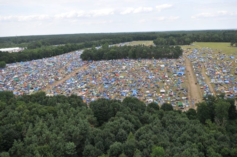 Przystanek Woodstock 2014 z lotu ptaka.