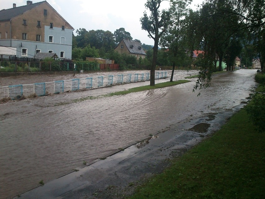 Dolny Śląsk: Po czwartkowej burzy nieprzejezdne drogi i zalane domy (FILMY, ZDJĘCIA)