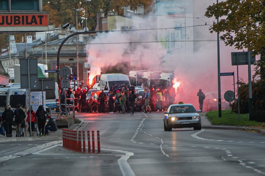 Podczas blokady w Krakowie doszło do kilku incydentów