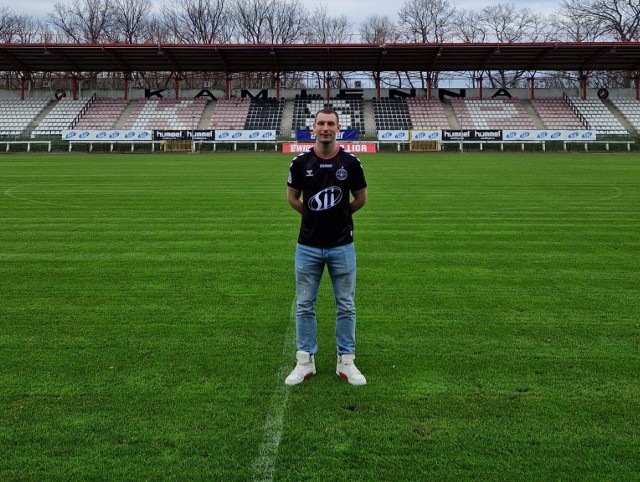 Paweł Tomczyk na stadionie przy Konwiktorskiej