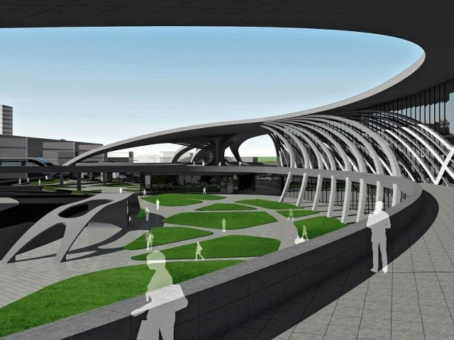 Koncepcja nowego dworca przygotowana przez architekta Krzysztofa Mikołajczyka - absolwenta Politechniki Rzeszowskiej.