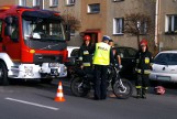 Nowy Sącz. Wypadek na ul. Barskiej. Zderzenie samochodu z motocyklem. Ranna kobieta w szpitalu