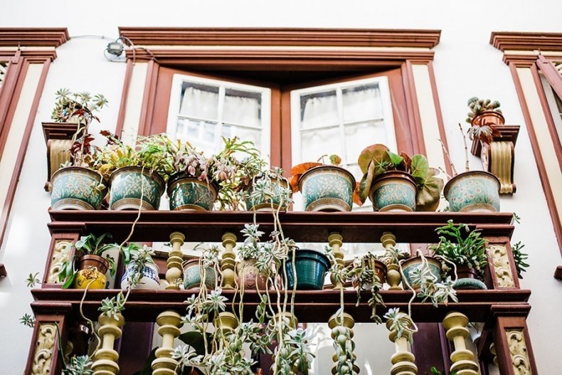 Mały balkon toskańskim w stylu