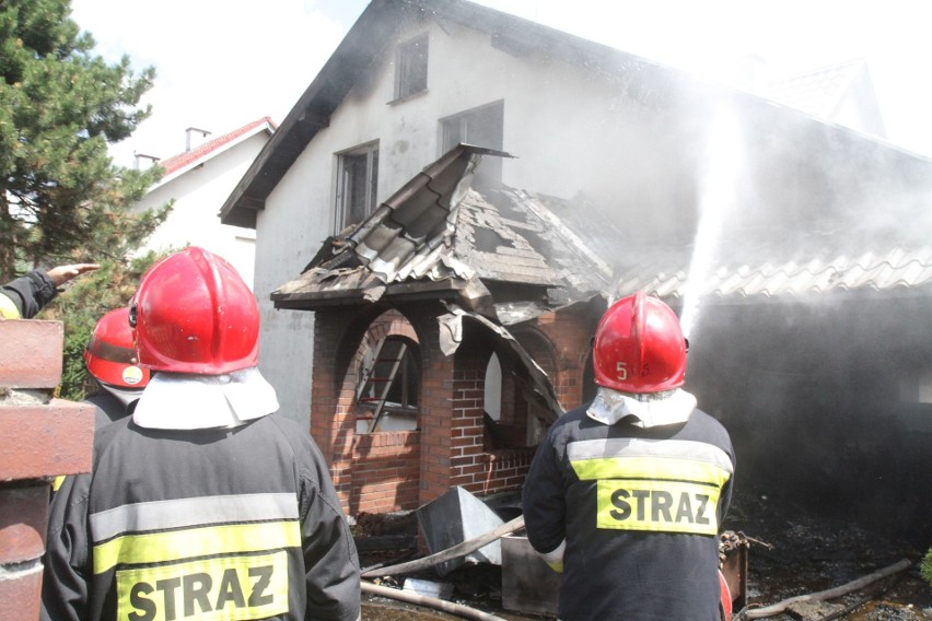 Pożar domu jednorodzinnego w Wilczycach