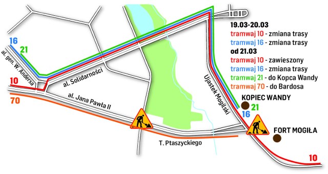 Linie nr 10, 16 i 21 będą miały zmienione trasy. Pierwsze zmiany już w sobotę,      a kolejne od poniedziałku