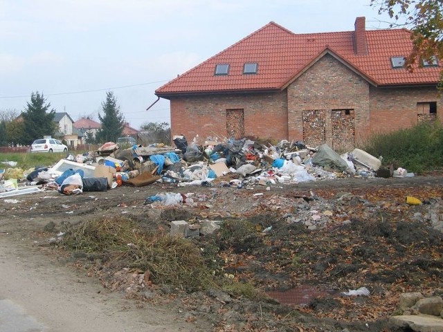 Składowisko popowodziowych odpadów jakie zalega przy ulicy Warszawskiej w tarnobrzeskim osiedlu Wielowieś czeka na uprzątnięcie przez służby komunalne. To jedno z wielu wysypisk, jakie można zobaczyć na terenie tego osiedla.