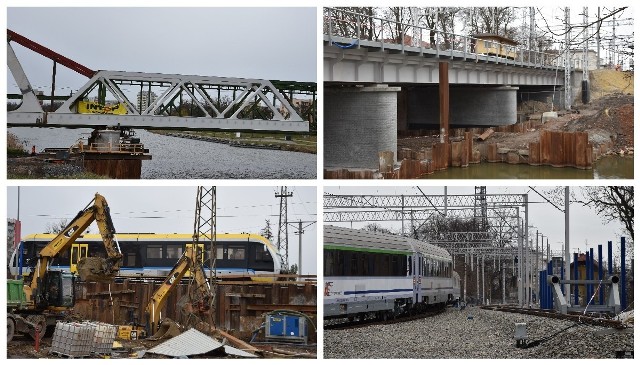 Tak wygląda postęp prac przy remoncie linii kolejowej na odcinku Opole Główne - Opole Zachodnie.