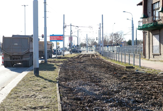 Rozmontowane tory uniemożliwiają dojazd tramwajów do Ikei