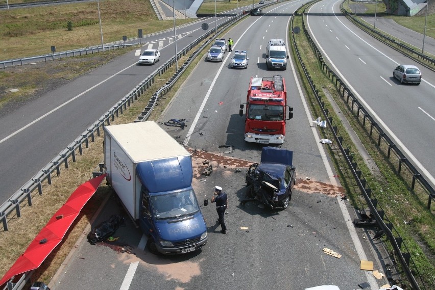Śmiertelny wypadek na A4 w Katowicach