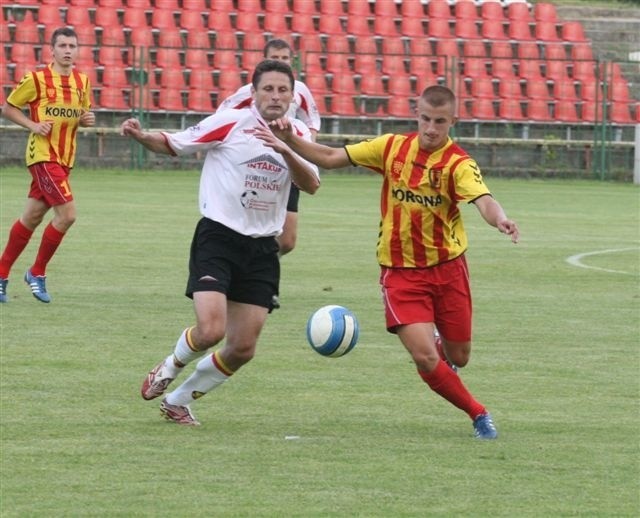 Dwie bramki dla rezerw Korony strzelił w meczu ze Ślęzą Wrocław DanielRabenda.    