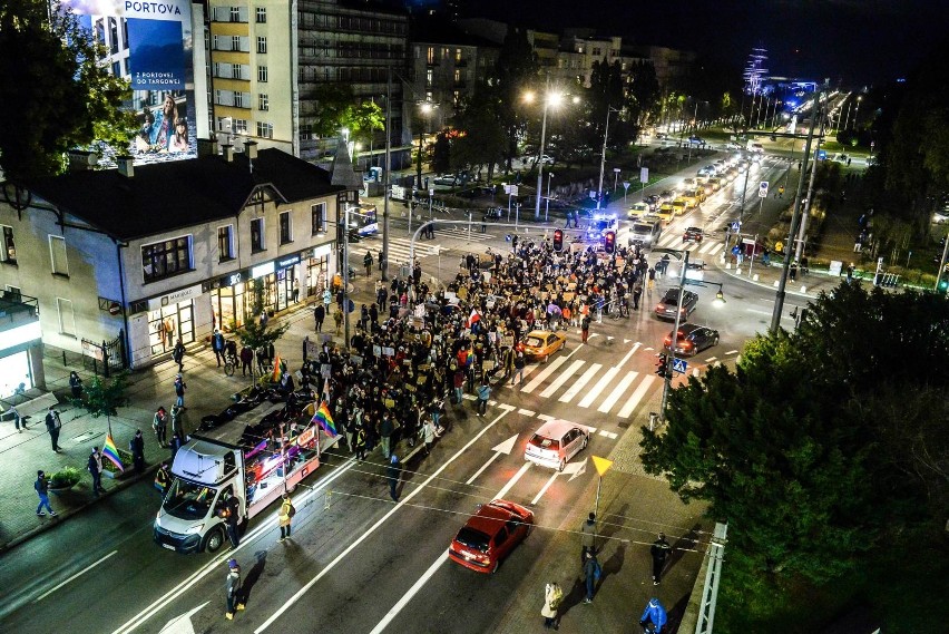 Technoprotest na ulicach Gdyni, 30.10.2020