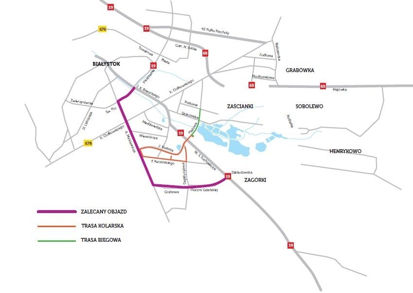 Utrudnienia w ruchu podczas Elemental Tri Series Białystok 2022 - 21 sierpnia [MAPKA, TRASA, OBJAZDY]