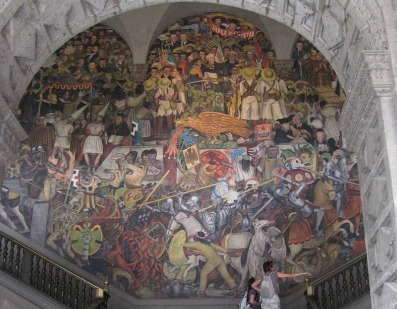 W Palacu Narodowym w Mexico City mozna podziwiac malowidla...