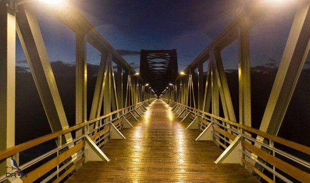 Most w Stanach, w gm. Nowa Sól, projekt "Kolej na rower"