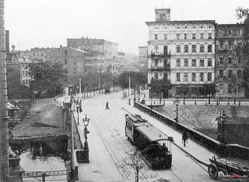 Lata 1895-1900, Most Oławski. Widok w kierunku ul....