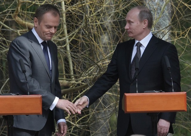 Donald Tusk i Władimir Putin