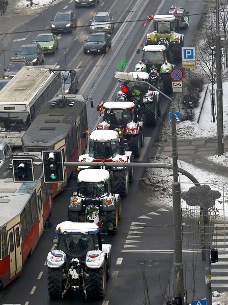 Protest rolników w Szczecinie - na ulicach 100 traktorów