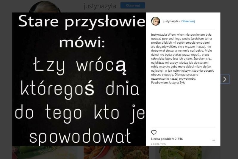 W związku małżeńskim Justyny Żyły i Piotr Żyły nie dzieje...