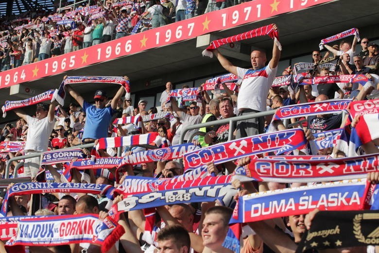 26.07.2019. Kibice na meczu Górnik Zabrze - Zagłębie Lubin....